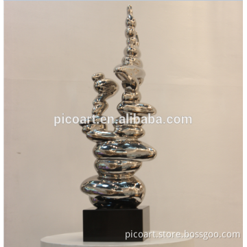 Abstract metal art sculpture polished stainless steel new products made in china